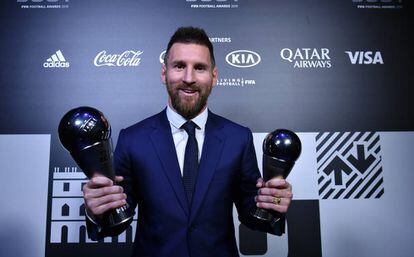Messi, amb el premi The Best.