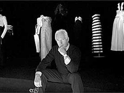 Giorgio Armani, ayer, en el museo Guggenheim de Bilbao