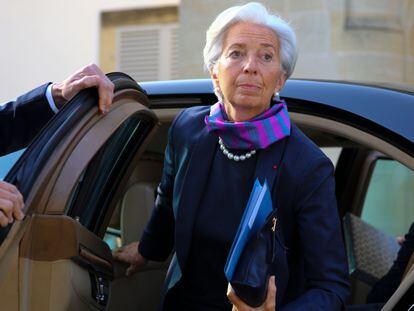 La presidenta del BCE, Christine Lagarde, el pasado mes de marzo en Nicosia (Chipre).