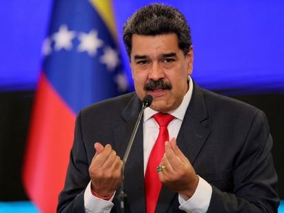 El presidente venezolano, Nicolas Maduro, en una rueda de prensa.