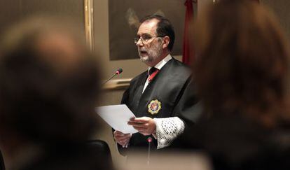 Francisco Javier Vieira, en la apertura del a&ntilde;o judicial, en 2013.