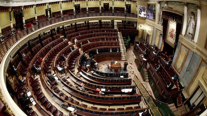 Un momento del pleno celebrado el pasado 25 de marzo en el Congreso de los Diputados en Madrid.