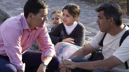 David Miliband, en septiembre en la isla griega de Lesbos.