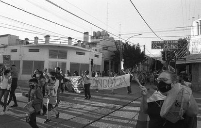 Manifestación en contra de la megaminería en el pueblo de Andalgalá.