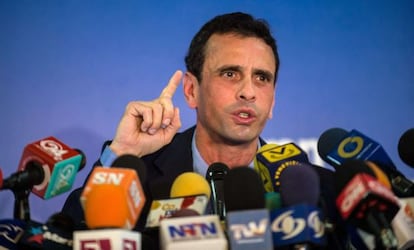Capriles, este miércoles en Caracas.
