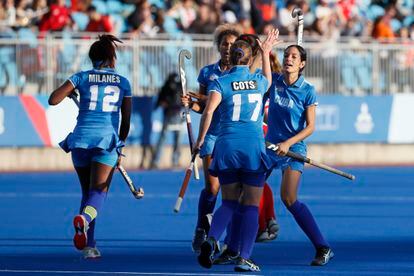 jugadoras de hockey de Cuba durante los Juegos Panamericanos Santiago 2023