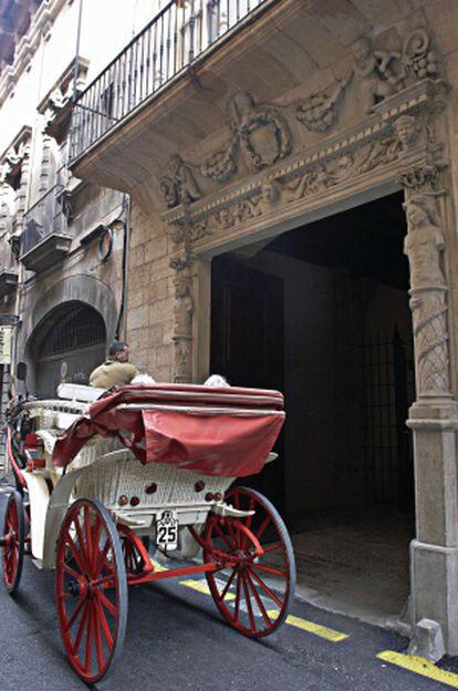 Fachada del palacete de Matas, en el centro de Palma de Mallorca.