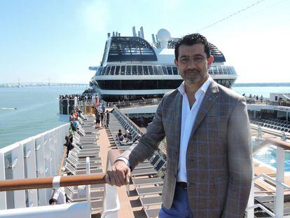 Gianni Onorato, consejero delegado de MSC Cruceros, en la cubierta del MSC Meraviglia.