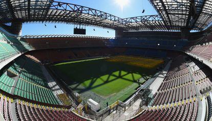Vista del estadio de San Siro (Milán), donde se celebrará la final de la Champions League.