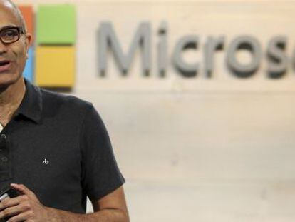 El CEO de Microsoft, Satya Nadella, en octubre de 2014. 