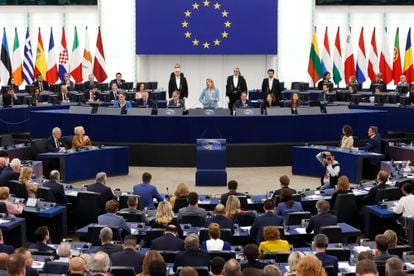 Una sesión en el Parlamento Europeo en Estrasburgo, Francia.