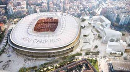 Imatge virtual del Nou Camp Nou.