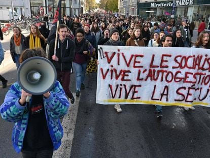 Protesta estudiantil, el martes en Lyon