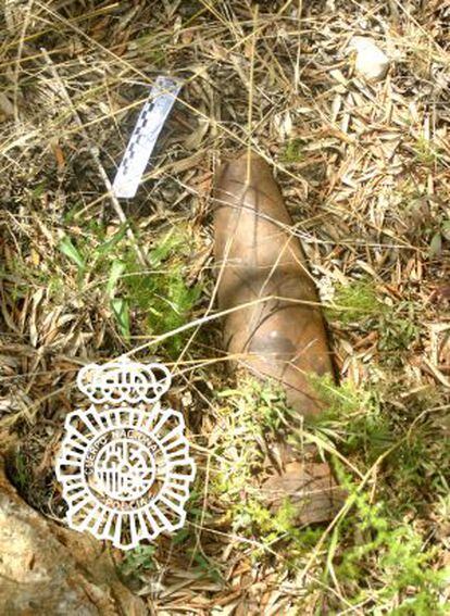 Un artefacto explosivo de la Guerra Civil encontrado en Castellón en 2012.