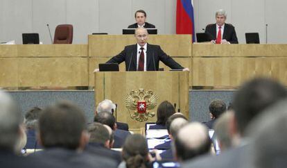 Putin, en la Duma, el pasado abril.