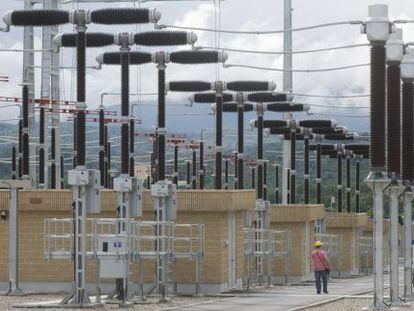 Vista de una subestaci&oacute;n el&eacute;ctrica.