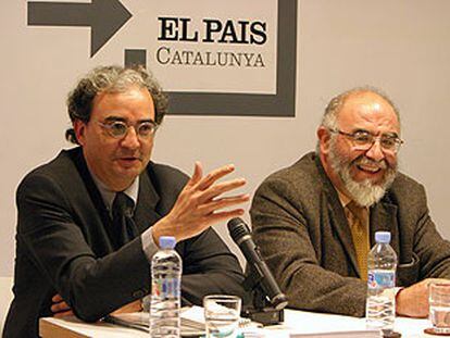 Jordi Oliveras y Jaume Pagès, el viernes en el Aula EL PAÍS. 

/ MARCEL.LÍ SÁENZ