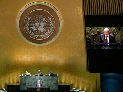 Vasily Nebenzya, embajador de Rusia en la ONU, el miércoles pasado en la sede del organismo en Nueva York.