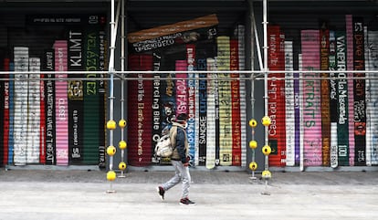 La Casa del Libro en la Gran Vía en Madrid durante la pandemia de coronavirus.