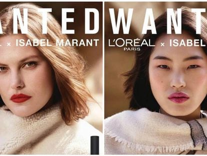 Publicidades de la línea de maquillaje de Isabel Marant para L'Oreal.