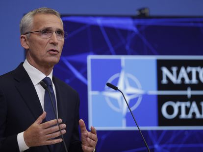 El secretario general de la OTAN, Jens Stoltenberg, este viernes en Bruselas.