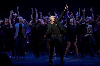 Antonio Banderas durante la presentación del musical Company en el Teatro del Soho.