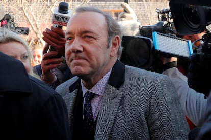 El actor Kevin Spacey, en Massachusetts, en 2019.
