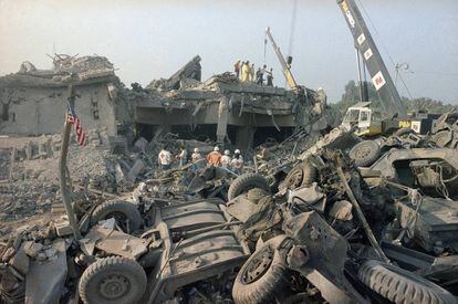 Imagen del atentado de 1983 en Beirut, en el que murieron 241 marines.