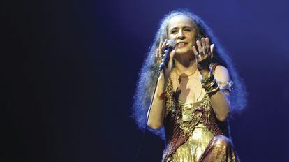 La cantante brasileña Maria Bethânia durante 
su última gira.