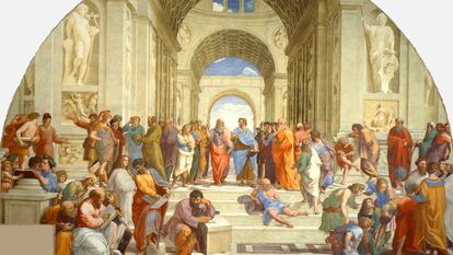 'La escuela de Atenas', de Rafael Sanzio. Entre 1509-1511. Museos Vaticanos (Palacio Apostólico).