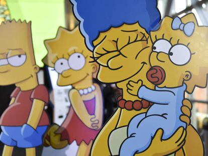 Cartulinas de 'Los Simpson' en una fiesta en 2016.