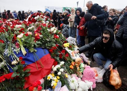 A tribute to the victims of the terrorist attack at Crocus City Hall, in Moscow