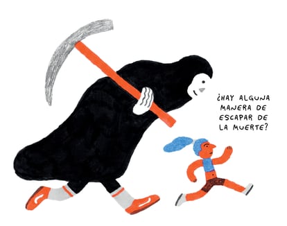 Una de las ilustraciones de 'Así es la muerte', libro escrito por Ellen Duthie y Anna Juan Cantavella.