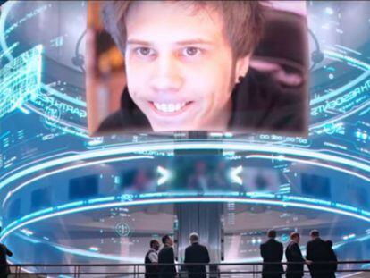 Escena de 'Men in black: international' en la que ElRubius se convierte en un personaje más de la cuarta entrega de la saga.