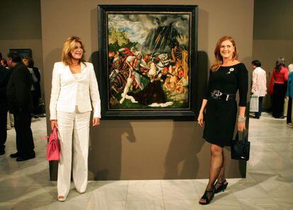 La baronesa y Francesca Thyssen, juntas en 2007 durante una exposici&oacute;n en Madrid.