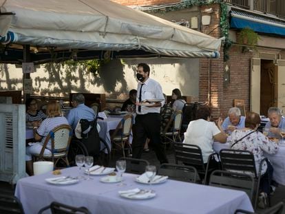 Terraza del restaurante Salamanca de la Barceloneta.