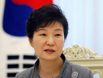 La presidenta sud-coreana, Park Geun-hye, durant una entrevista.
