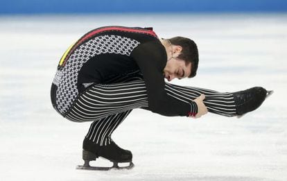 Javier Fernandez, durante su programa corto.