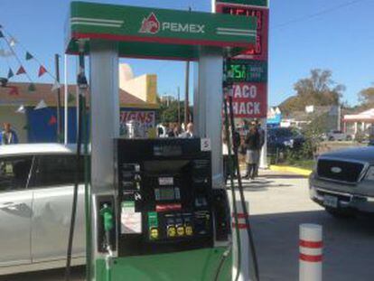 La primera gasolinera de Pemex en Estados Unidos.