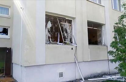 Imagen de vídeo donde se muestran los daños causados tras el ataque. 