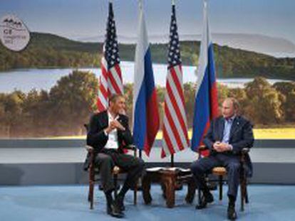 El presidente de EE UU, Barack Obama, y el presidente ruso, Vladimir Putin