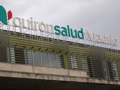 La fachada de una clínica de Quirónsalud en Madrid.