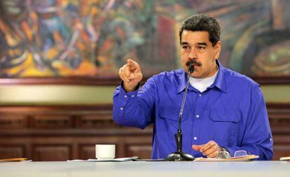 Nicolás Maduro, en el Palacio de Miraflores.