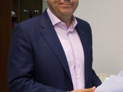 José Luis Sanz, en la sede del PP.