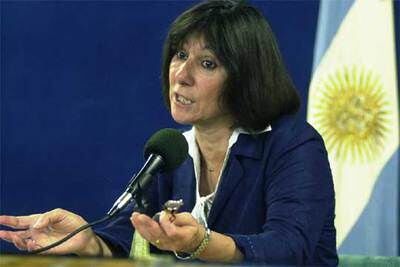 Felisa Miceli, nueva ministra de Economía, en noviembre de 2004.