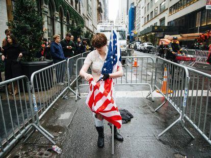 Manifestantes protestan contra los resultados electorales en EE UU