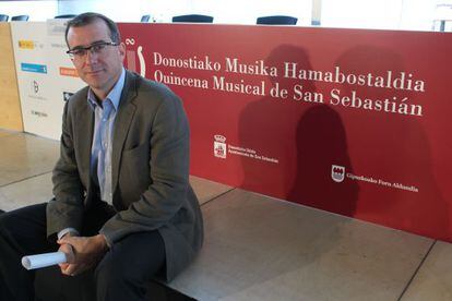 Patrick Alfaya, director de la Quincena Musical de San Sebasti&aacute;n, en el Kursaal donostiarra, el pasado julio.