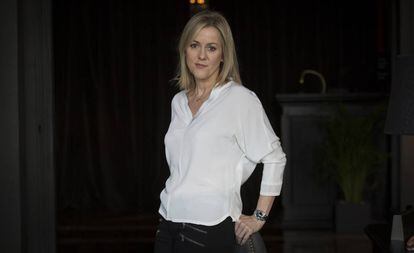 La escritora británica Jojo Moyes, este lunes en un hotel de Madrid.