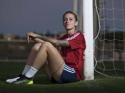 Ángela Sosa, en la Ciudad del Fútbol de Las Rozas.