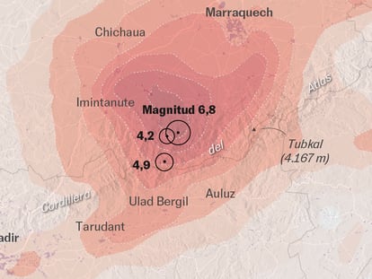 Mapas | El epicentro del terremoto en Marruecos y sus efectos destructivos